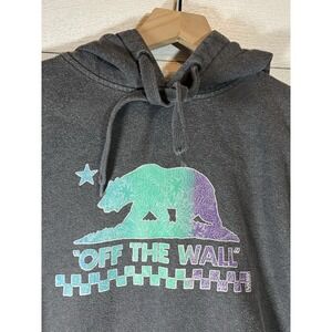 Vans Off The Wall Small Grey Hoodie California Bear Skater Skateboarding Y2K